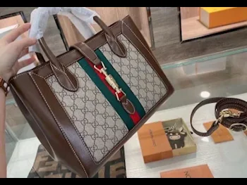 Tote Bag  - Gucci  - Brown  - Genuine Leather  - For Women