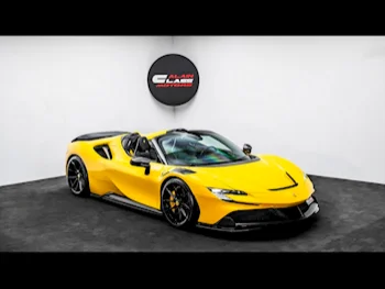 Ferrari  SF90 Spider  2022  Automatic  6,500 Km  8 Cylinder  Rear Wheel Drive (RWD)  Convertible  Yellow