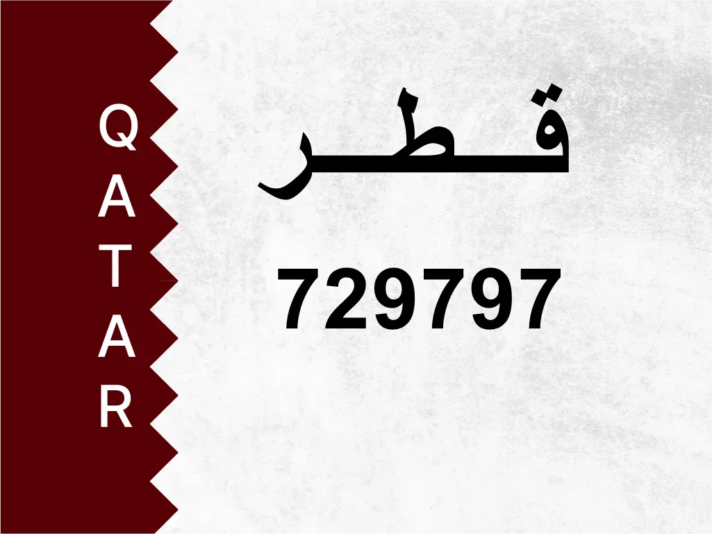 Private Plate  729797  Special Number