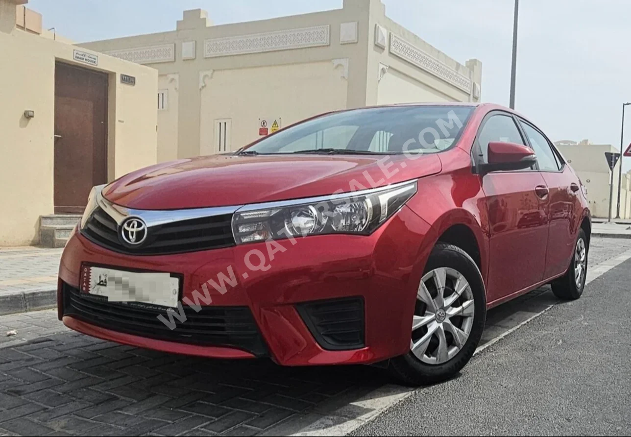 تويوتا  كورولا  اكس ال اي  2015  اوتوماتيك  160,000 كم  4 سلندر  سحب امامي  سيدان  أحمر