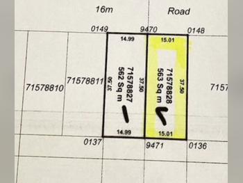 اراضي للبيع  في أم صلال  - أم صلال علي  -المساحة 563 متر مربع