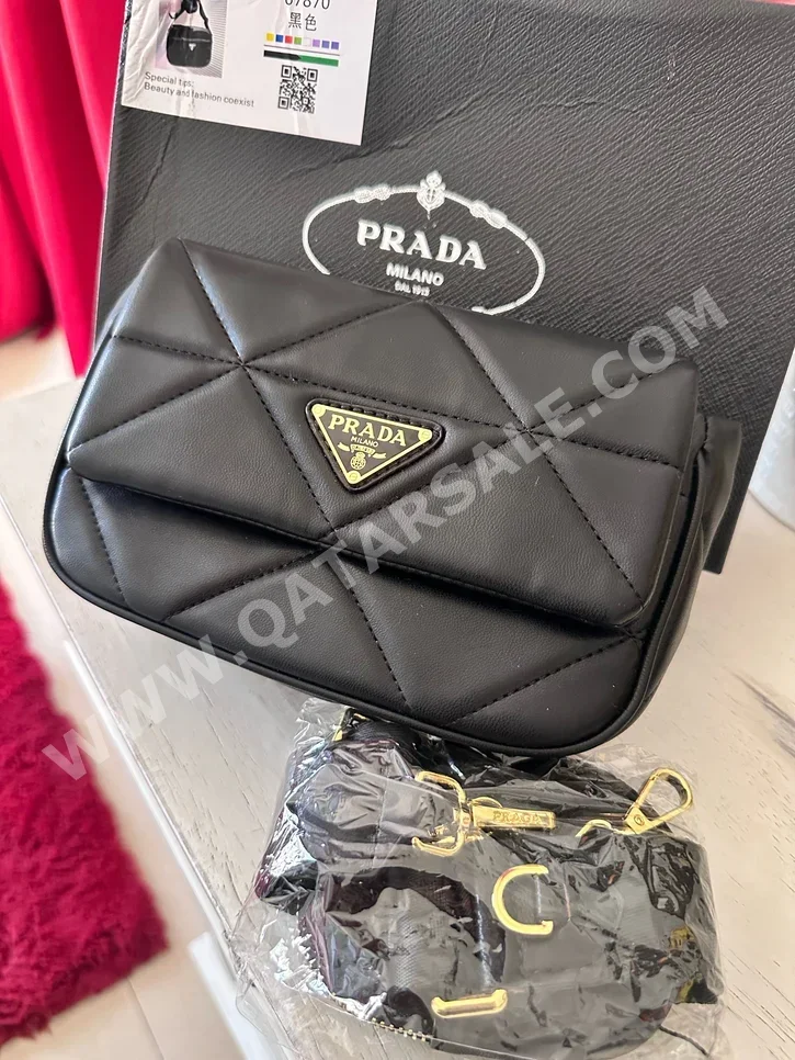 Purses  - Prada  - Black  - Faux Leather  - For Women