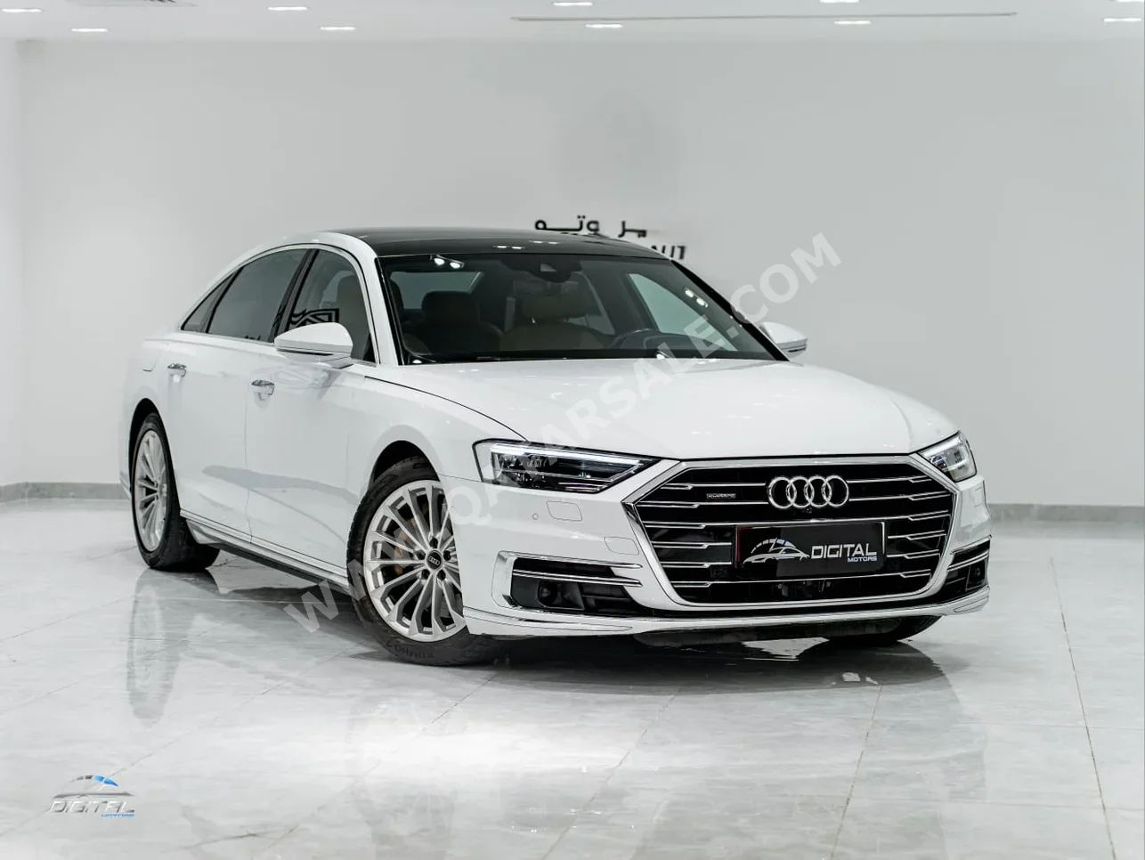 اودي  أي 8  TFSI Quattro  2021  اوتوماتيك  32,000 كم  6 سلندر  دفع كلي مستمر  سيدان  أبيض  تحت الضمان