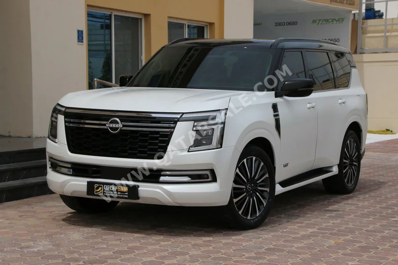 Nissan  Patrol  Platinum turbo  2025  Automatic  11,000 Km  6 Cylinder  Four Wheel Drive (4WD)  SUV  White  With Warranty