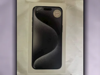 Apple  - iPhone 15  - Pro Max  - Black Titanium  - 256 GB