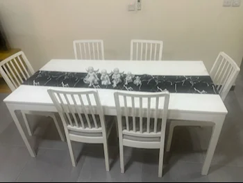 Dining Table with Chairs  - IKEA  - White  - 8 Seats