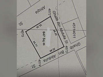 اراضي للبيع  في الدوحة  - المطار القديم  -المساحة 647 متر مربع