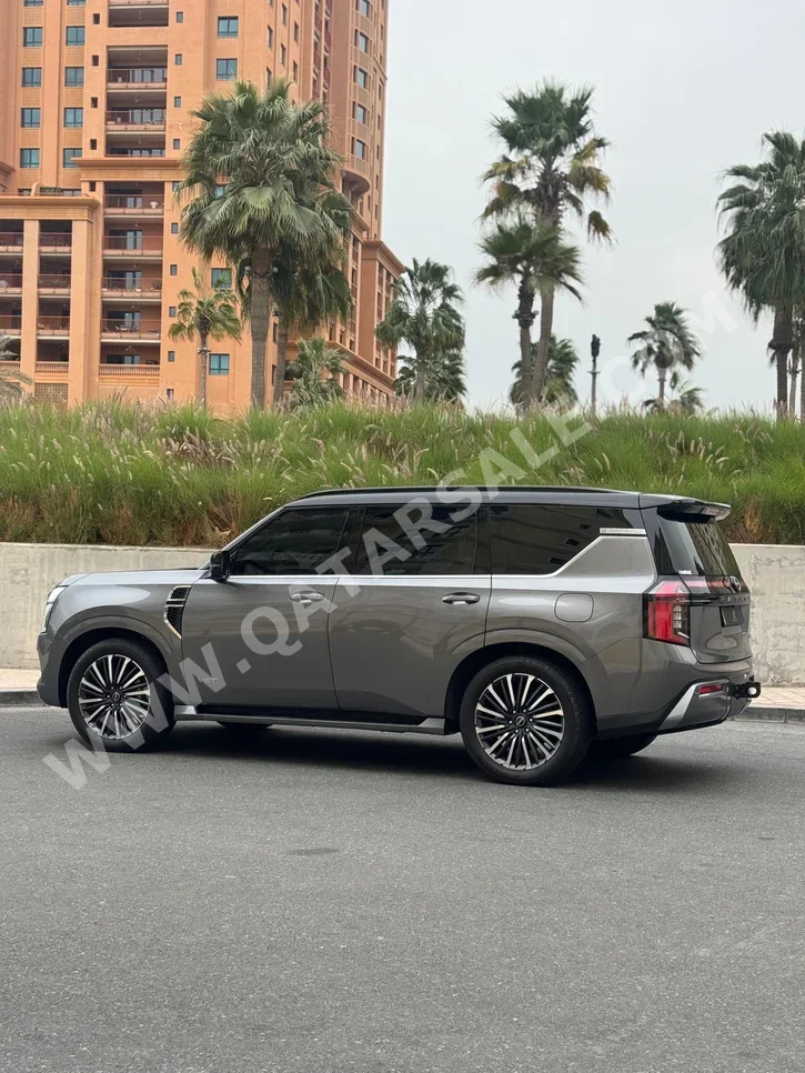Nissan  Patrol  Platinum turbo  2025  Automatic  5,000 Km  6 Cylinder  Four Wheel Drive (4WD)  SUV  Dark Gray  With Warranty