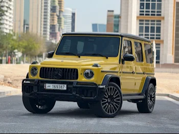 مرسيدس - بنز  جي - كلاس  63 اي ام جي  2025  اوتوماتيك  1,000 كم  8 سلندر  دفع رباعي  اس يو في  أصفر  تحت الضمان