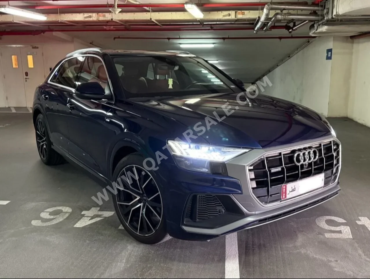 Audi  Q8  TFSI Quattro  2019  Automatic  86,800 Km  6 Cylinder  All Wheel Drive (AWD)  SUV  Blue  With Warranty