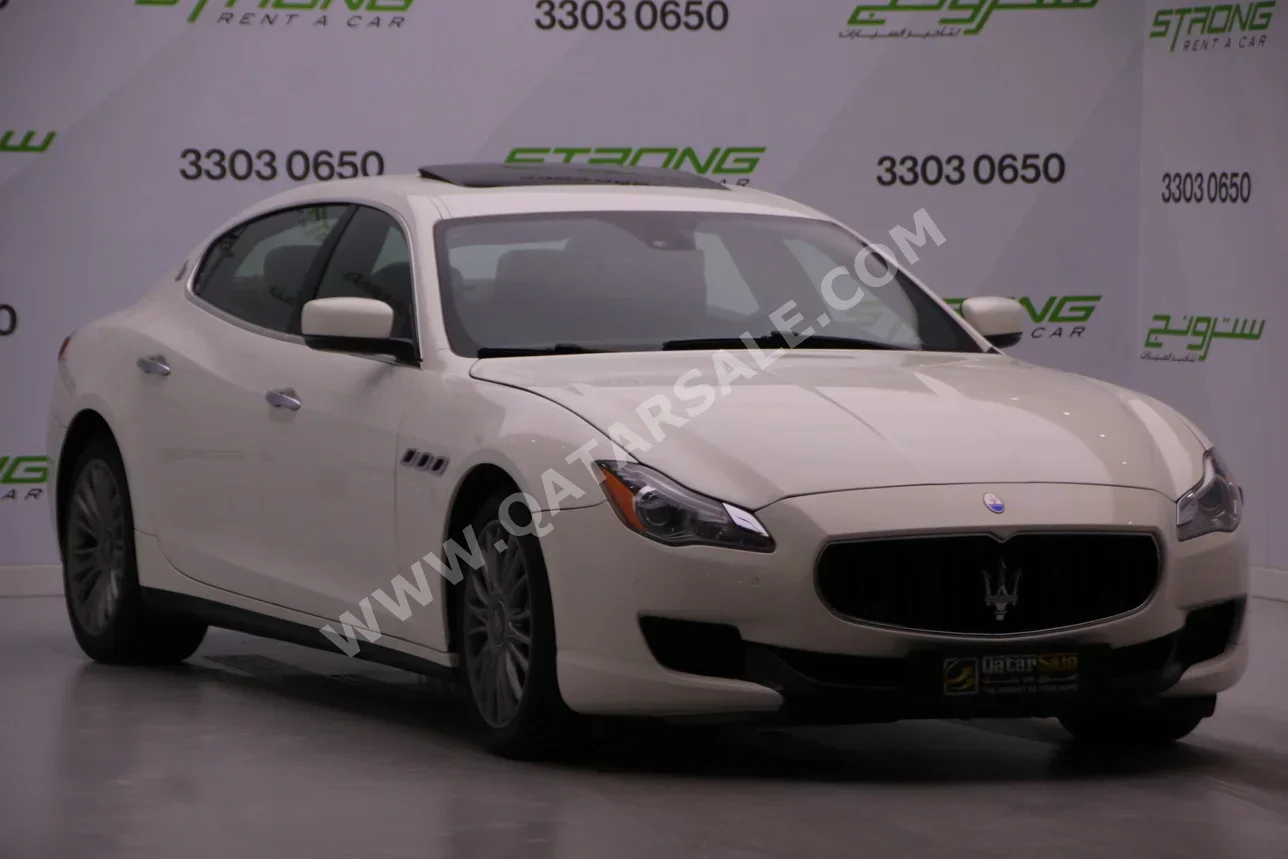 Maserati  Quattroporte  2014  Automatic  80,000 Km  6 Cylinder  Rear Wheel Drive (RWD)  Sedan  White