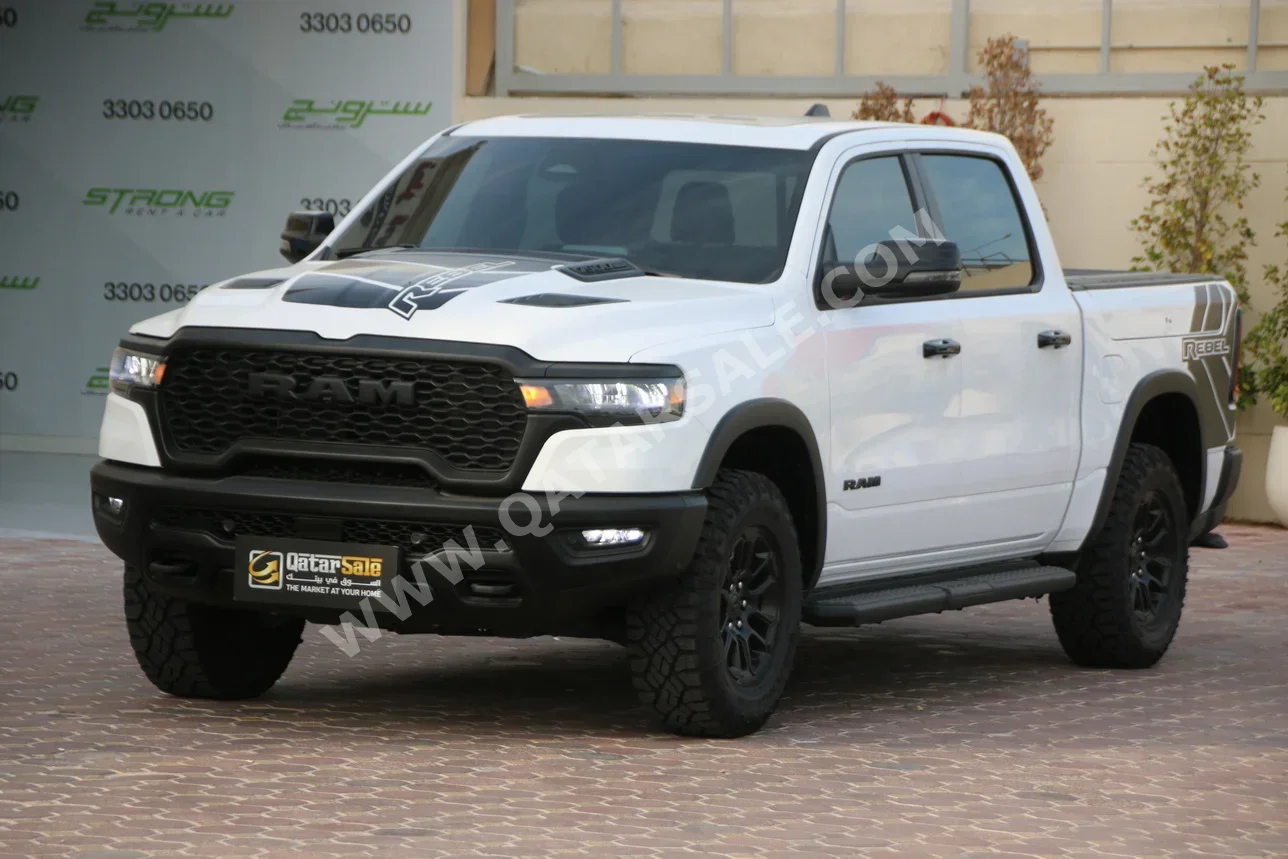 Dodge  Ram  Rebel  2025  Automatic  8,700 Km  8 Cylinder  Four Wheel Drive (4WD)  Pick Up  White  With Warranty