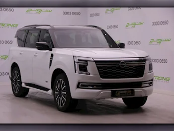 Nissan  Patrol  Platinum turbo  2025  Automatic  3,600 Km  6 Cylinder  Four Wheel Drive (4WD)  SUV  White  With Warranty