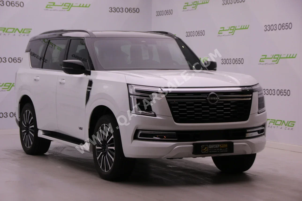 Nissan  Patrol  Platinum turbo  2025  Automatic  3,600 Km  6 Cylinder  Four Wheel Drive (4WD)  SUV  White  With Warranty