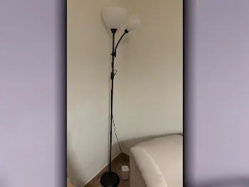 Lighting - Home Center  - Table & Floor Lamps  - Black  -Number of Bulbs: 2