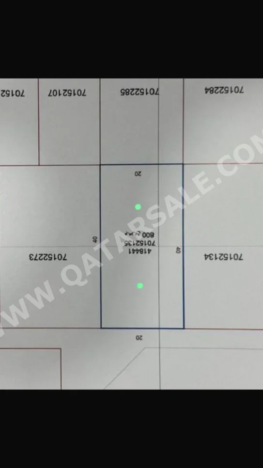 Lands For Sale in Al Daayen  - Umm Qarn  -Area Size 800 Square Meter