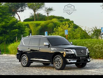 Nissan  Patrol  Platinum  2023  Automatic  47,100 Km  8 Cylinder  Four Wheel Drive (4WD)  SUV  Black  With Warranty