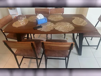 Dining Table with Chairs  - Brown