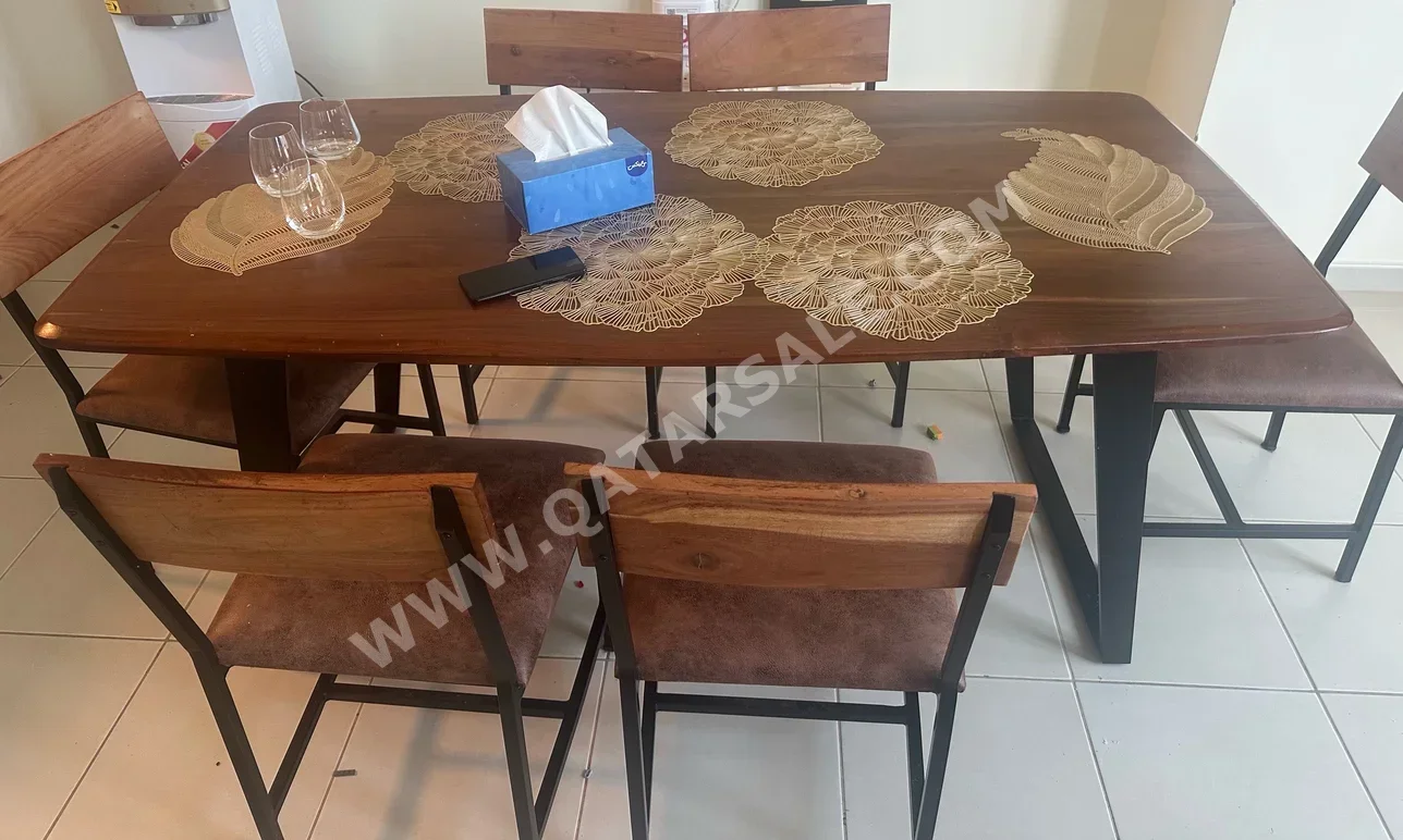 Dining Table with Chairs  - Brown