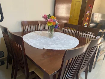 Dining Table with Chairs  - Home Center  - Brown & Beige  - 8 Seats