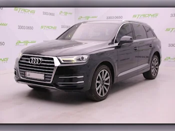 Audi  Q7  45 TFSI Quattro  2018  Automatic  98,000 Km  6 Cylinder  All Wheel Drive (AWD)  SUV  Black