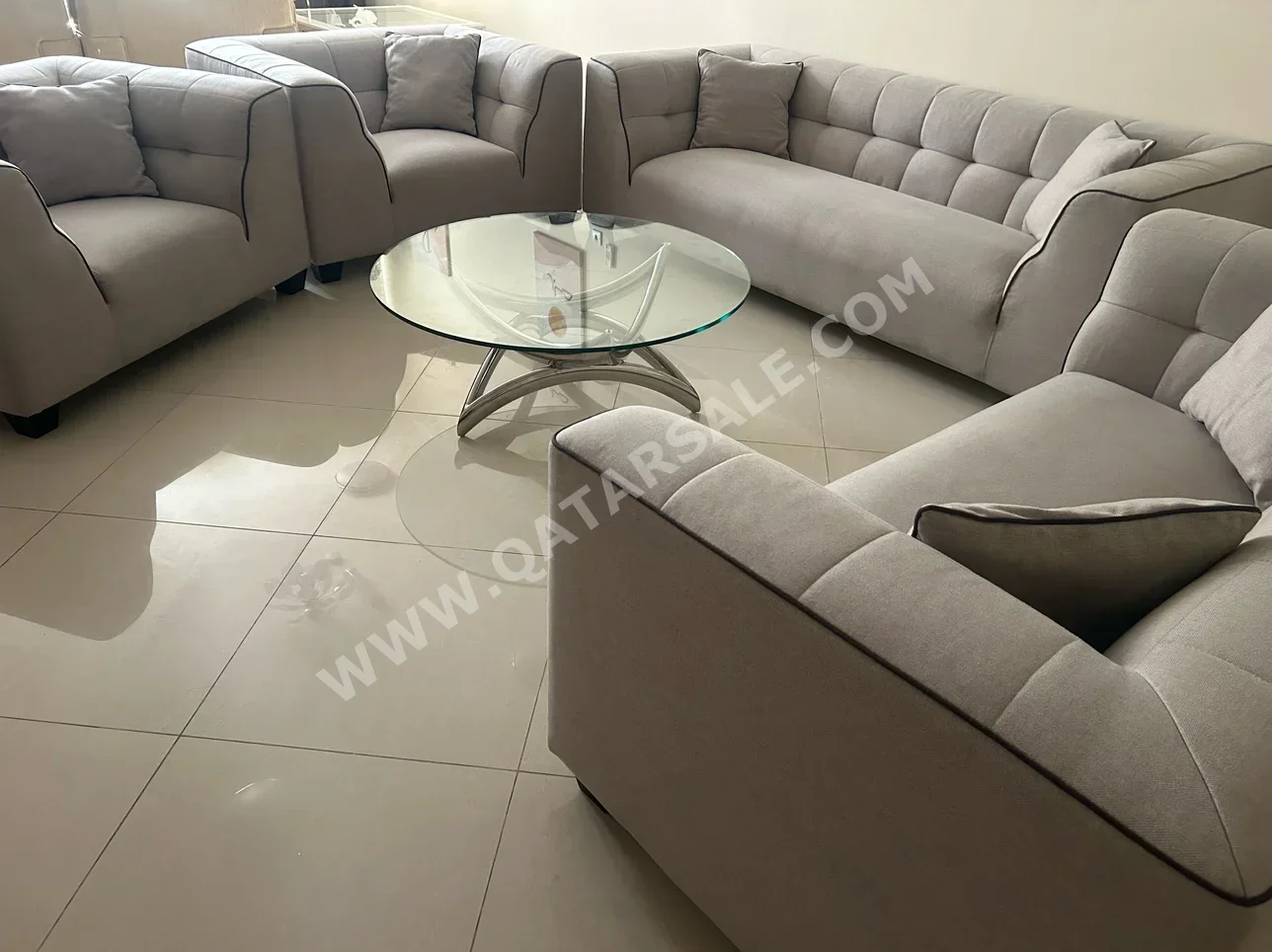 Sofas, Couches & Chairs Sofa Set  - Fabric  - With Table