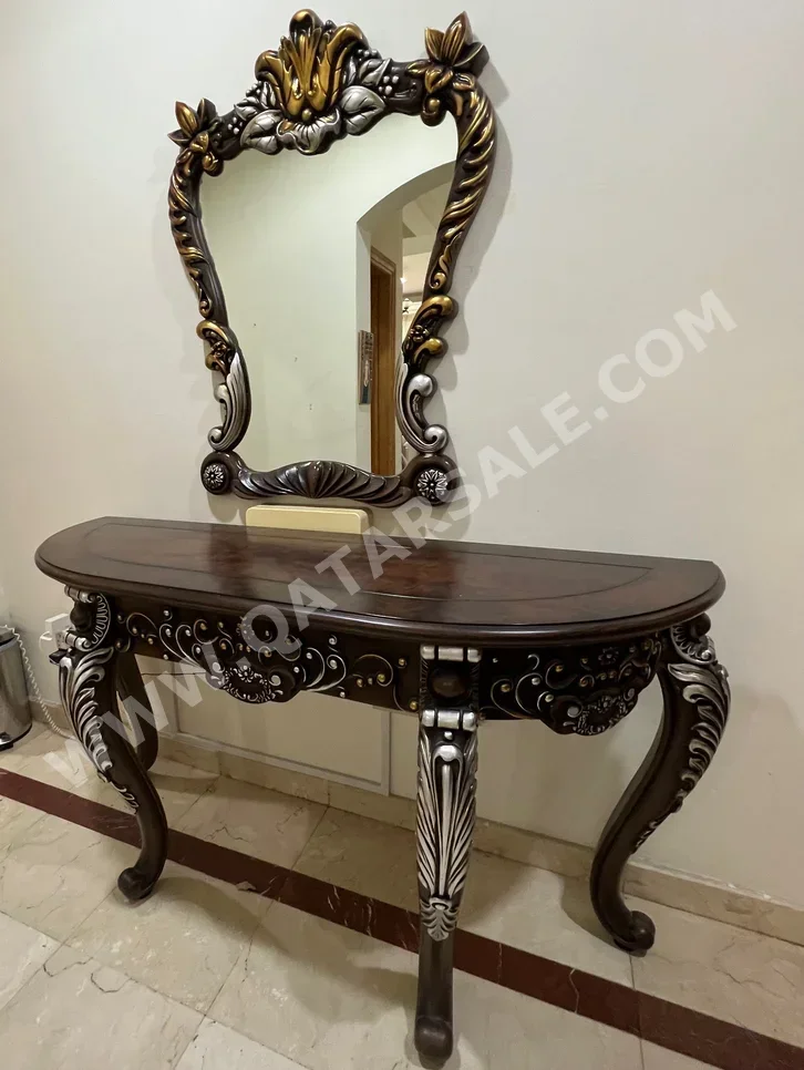 Tables & Sideboards Console Table  - Brown  - With Mirror