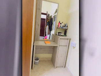 Wardrobes & Dressers - Home Center  - Dressing Table, Mirror, Chair & 2 Shelving Units  - Beige