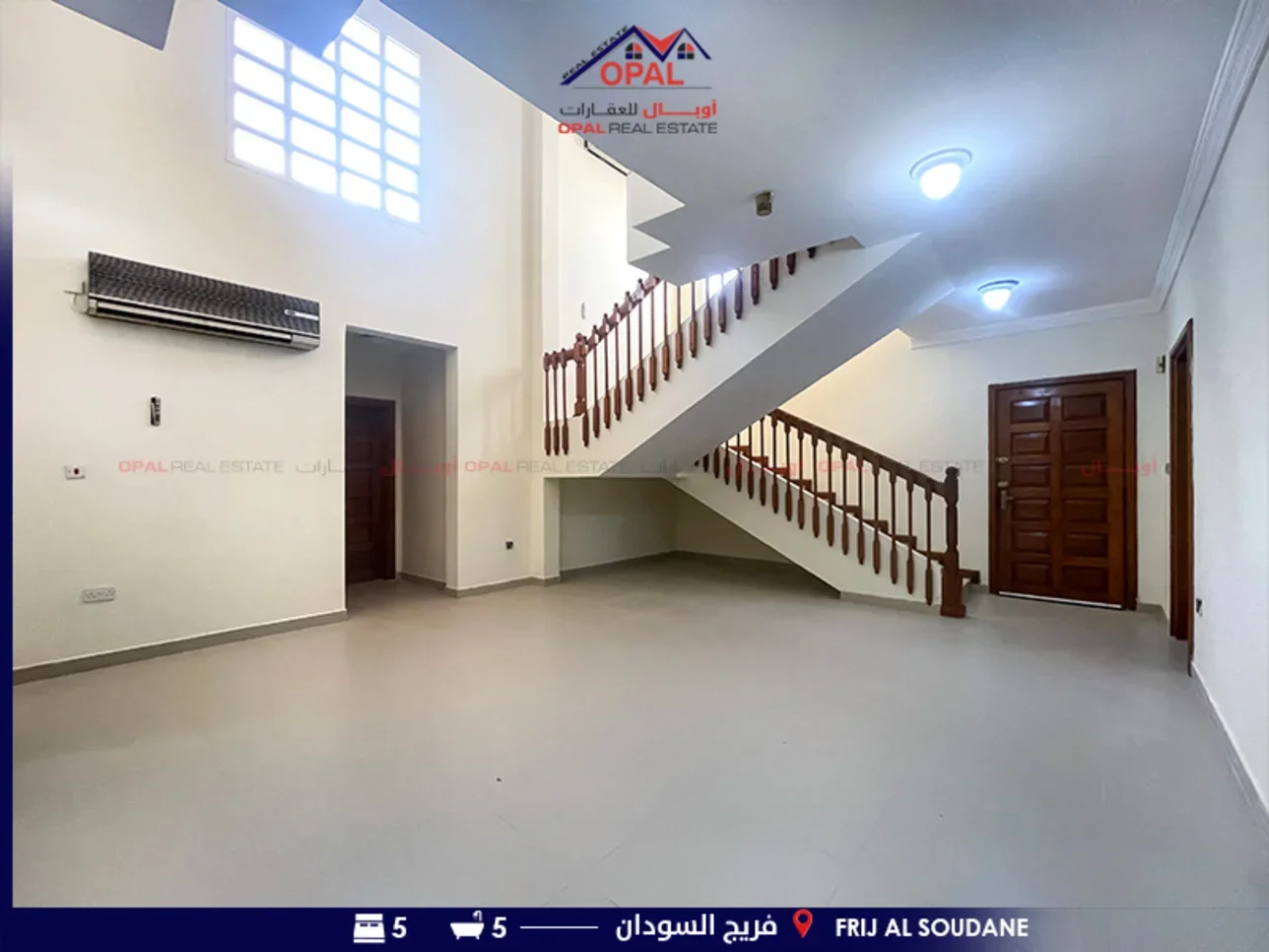 سكن عائلي  - نصف مفروشة  - الريان  - فريج السودان  - 5 غرف نوم