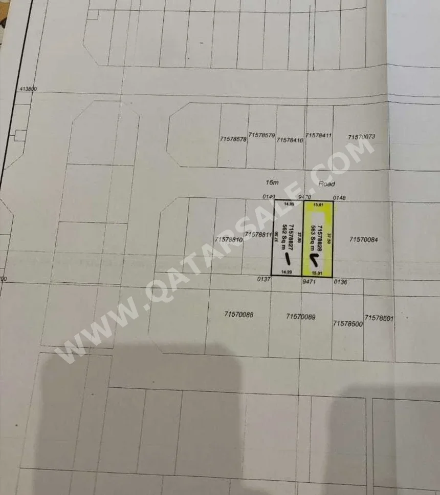 Lands For Sale in Umm Salal  - Umm Salal Ali  -Area Size 560 Square Meter