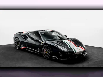 فيراري  488  بيستا  2019  اوتوماتيك  89 كم  8 سلندر  دفع خلفي  كوبيه \ سبورت  أسود  تحت الضمان