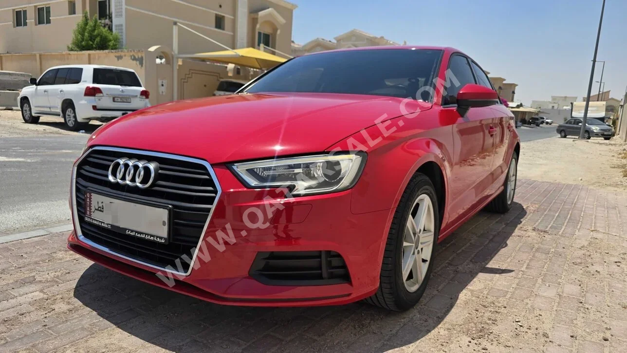 Audi  A3  30 TFSI  2018  Automatic  84,500 Km  3 Cylinder  Front Wheel Drive (FWD)  Sedan  Red