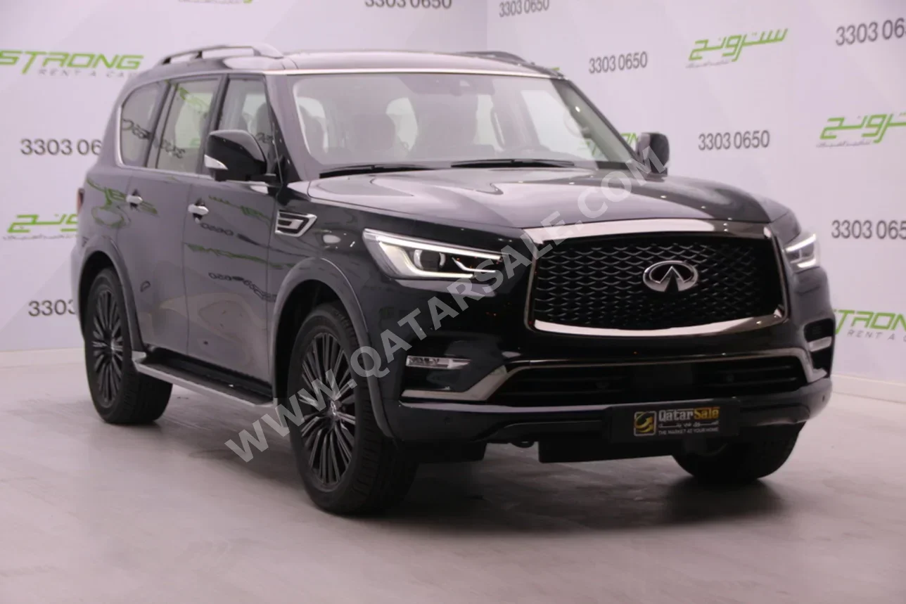 Infiniti  QX  80  2023  Automatic  1,200 Km  8 Cylinder  Four Wheel Drive (4WD)  SUV  Black  With Warranty