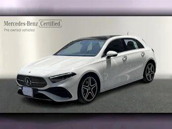 Mercedes-Benz  A-Class  200  2025  Automatic  5,200 Km  4 Cylinder  Front Wheel Drive (FWD)  Hatchback  White  With Warranty