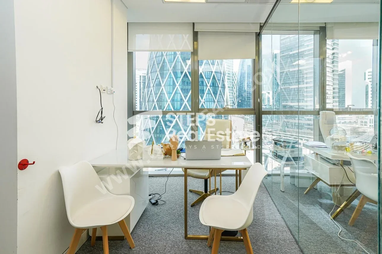 Commercial Offices - Semi Furnished  - Doha  - West Bay