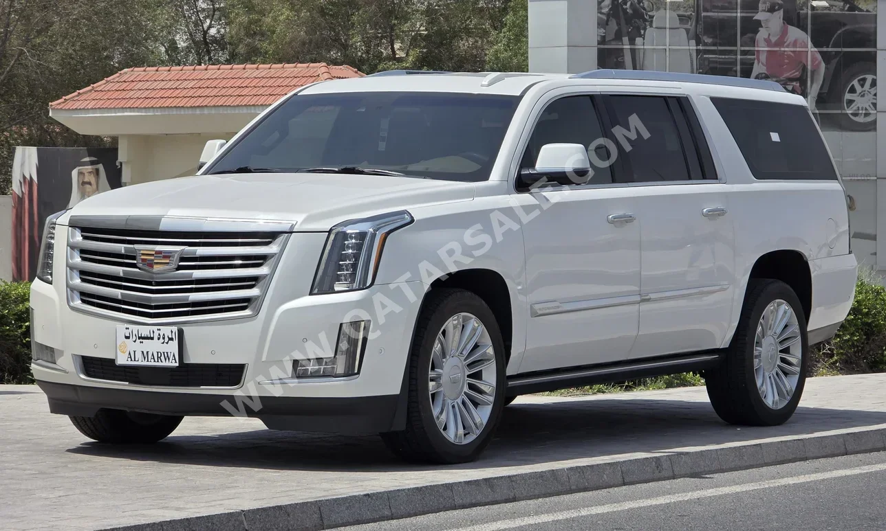 Cadillac  Escalade  Platinum  2019  Automatic  50,000 Km  8 Cylinder  Four Wheel Drive (4WD)  SUV  White