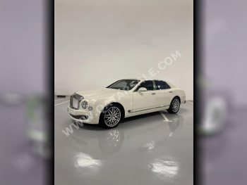 Bentley  Mulsanne  Mulliner  2015  Automatic  31,000 Km  8 Cylinder  Rear Wheel Drive (RWD)  Hatchback  White