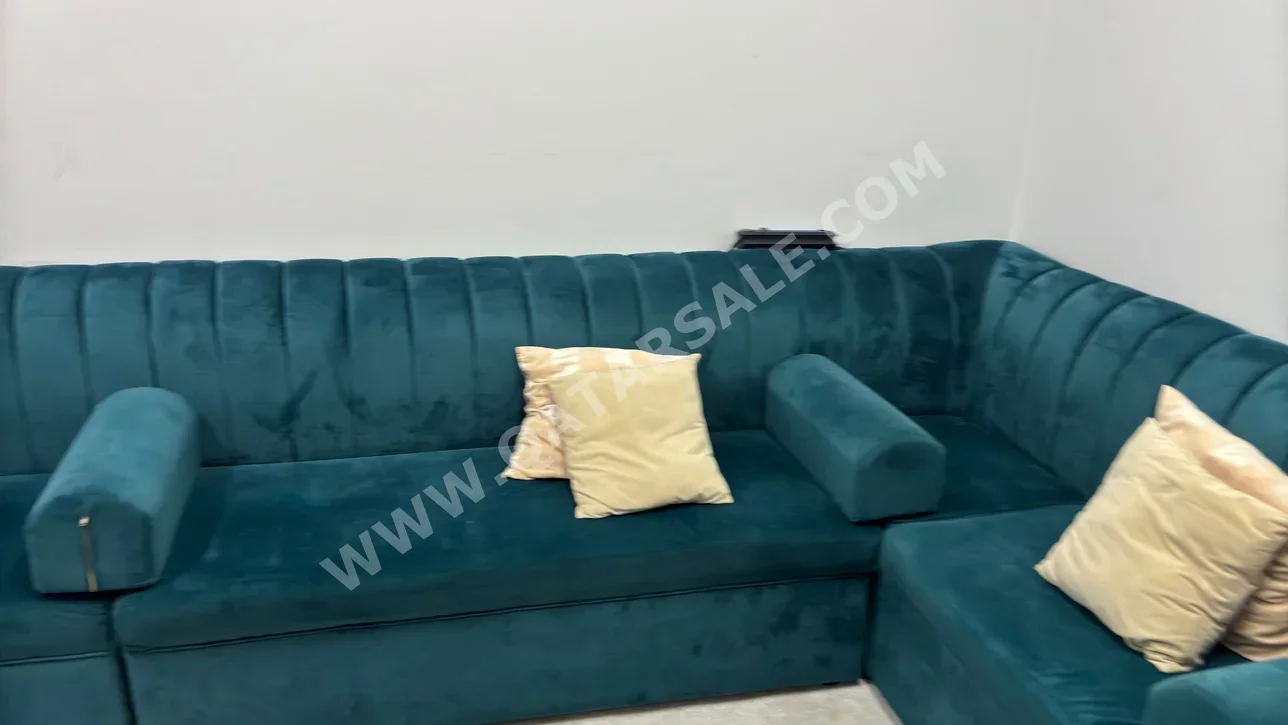 الأرائك والكنب والكراسي طقم كنب  - أزرق