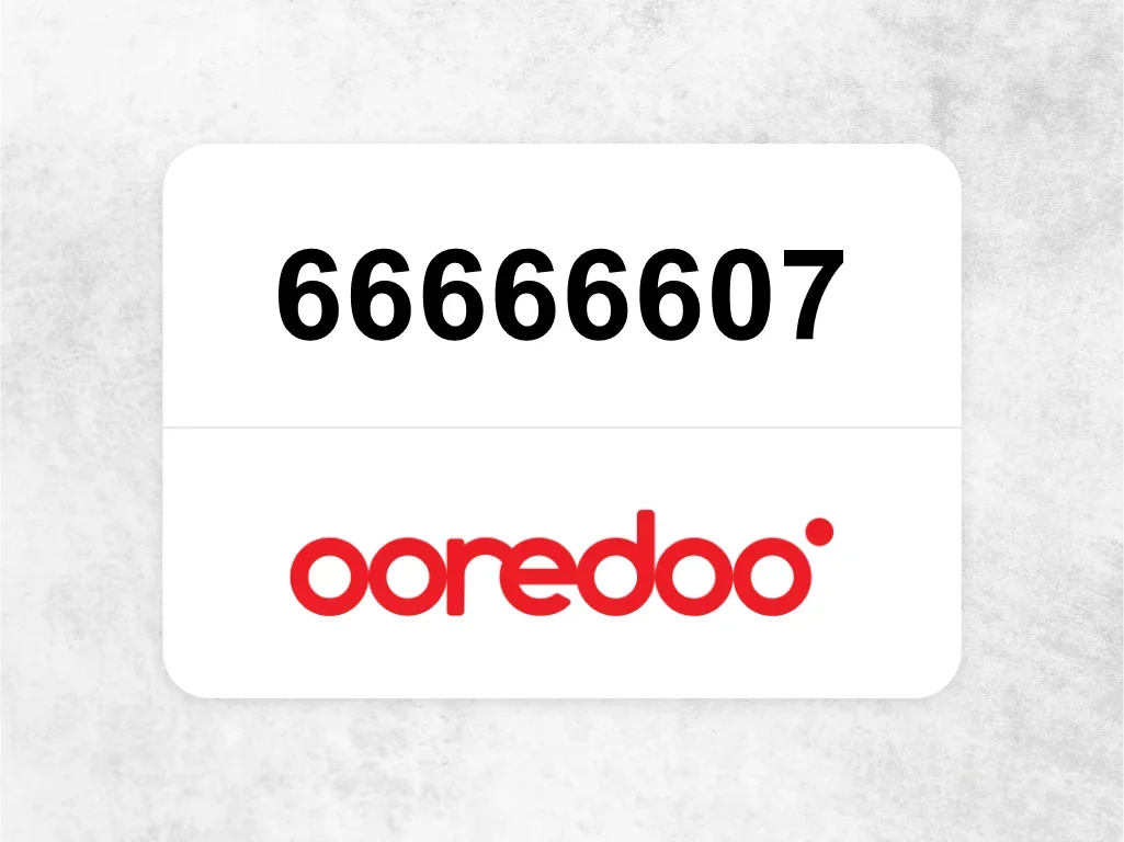 Ooredoo Mobile Phone  66666607