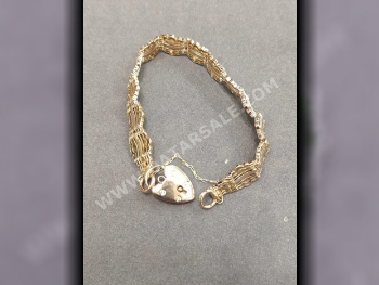 Gold Bracelet  United Kingdom  Woman  By Item ( Designers )  17.9 Gram  Heart  16  Special Stylish Package  Rose Gold  9k