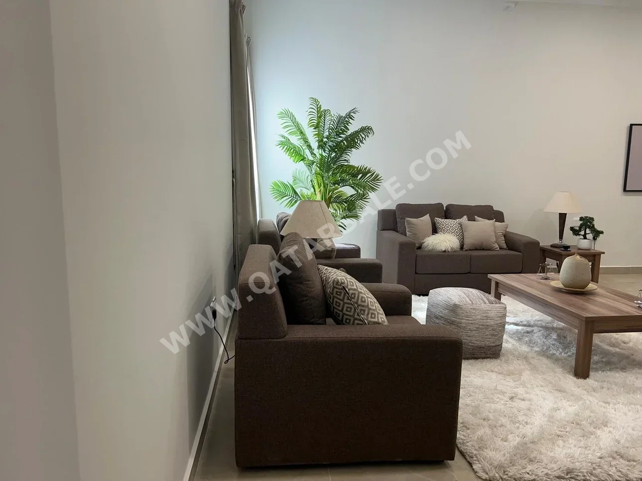 2 غرف نوم  شقة  للايجار  في الريان -  الوعب  مفروشة بالكامل