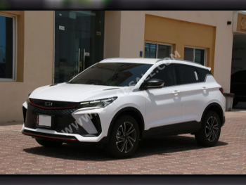 Geely  Coolray  2025  Automatic  28,000 Km  4 Cylinder  Front Wheel Drive (FWD)  SUV  White  With Warranty