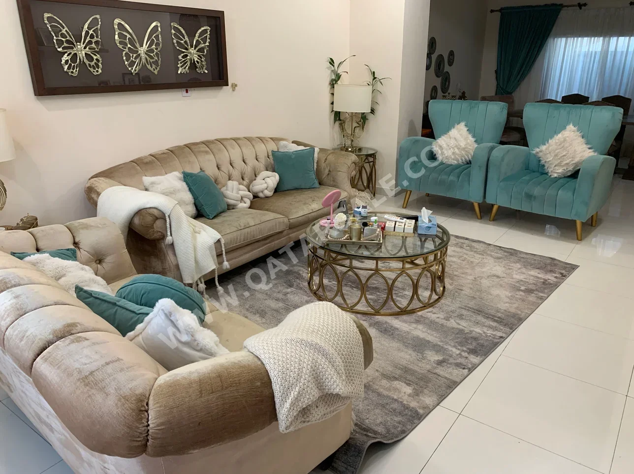 Sofas, Couches & Chairs Sofa Set  - Beige