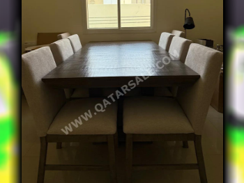 Dining Table with Chairs  - Midas  - Brown & Beige  - Germany  - 8 Seats
