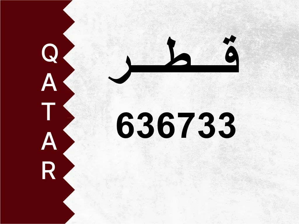 Private Plate  636733  Special Number