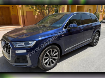 Audi  Q7  45 TFSI Quattro  2021  Automatic  63,000 Km  6 Cylinder  All Wheel Drive (AWD)  SUV  Blue  With Warranty