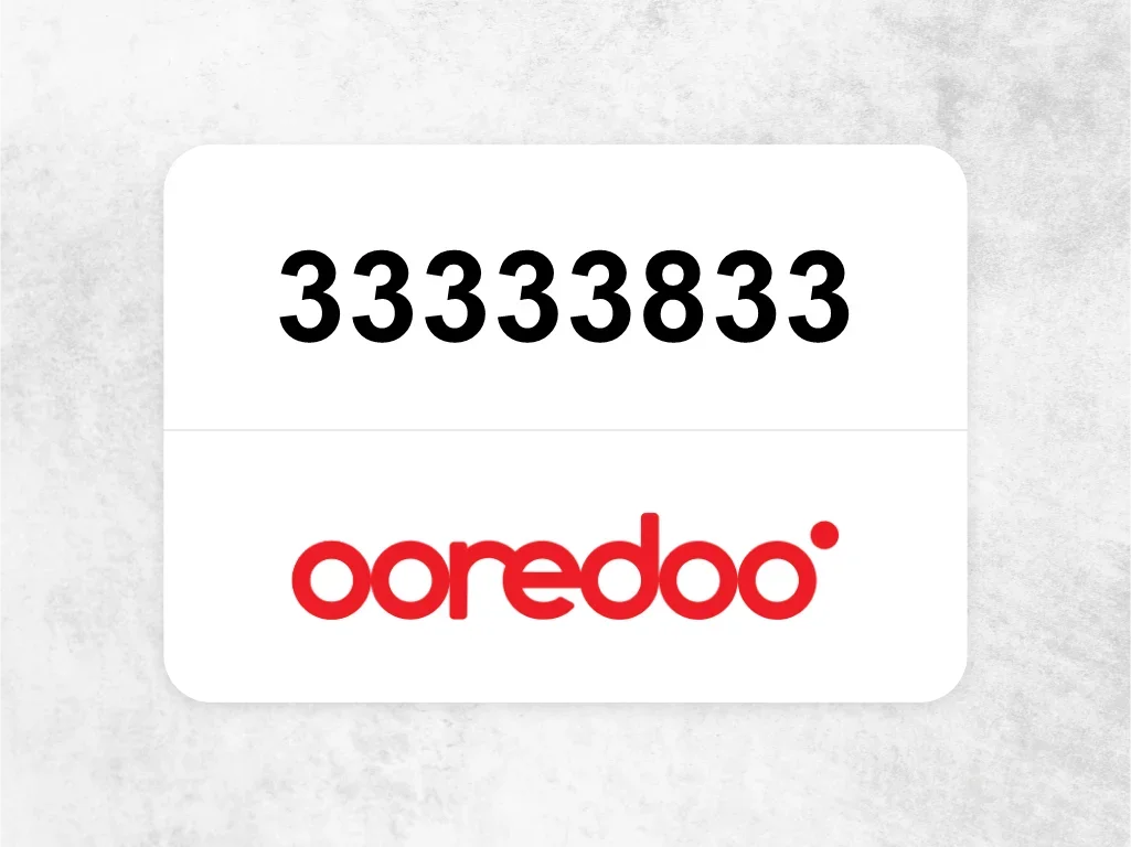 Ooredoo Mobile Phone  33333833