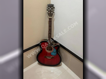 Acoustic Guitar  Black & Orange  India  Bag Case Included /  For Beginners