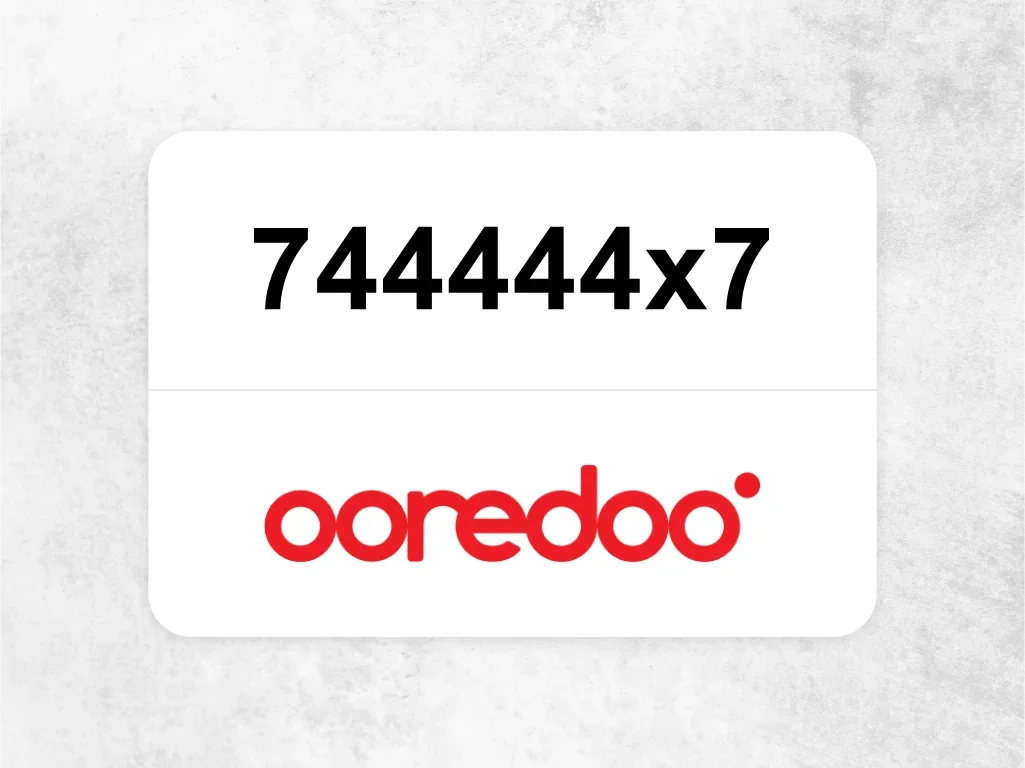 Ooredoo Mobile Phone  744444x7