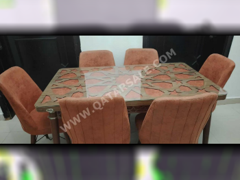 Tables & Sideboards Table & Chairs  - Solid Wood  - Brown